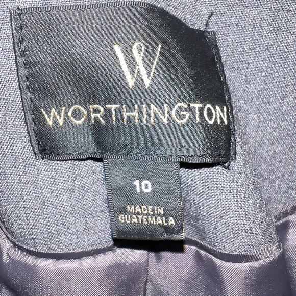 Worthington  Blazer dark Gray Fitted Button Closure Womens Size 10 - Picture 5 of 10
